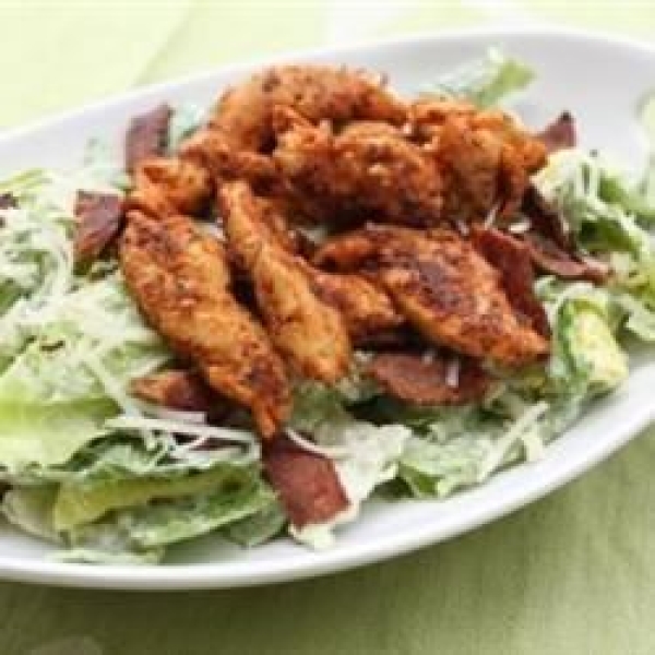 Easy and Fast Cajun Chicken Caesar Salad