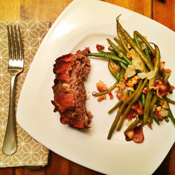 Bacon Wrapped Mushroom Meatloaf