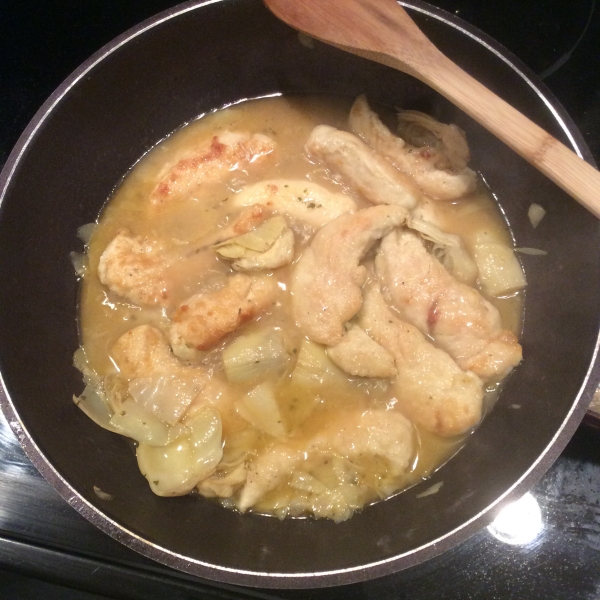 Chicken Breast Cutlets with Artichokes and Capers