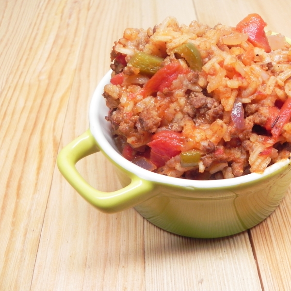 Baked Spanish Rice and Beef