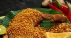 Ayam Penyet Pedas (Indonesian Spicy Penyet Chicken)