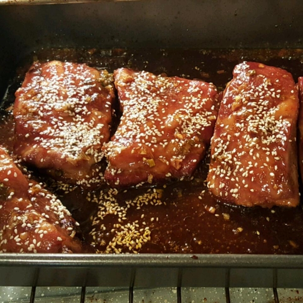 Baked Maple Glazed Ribs