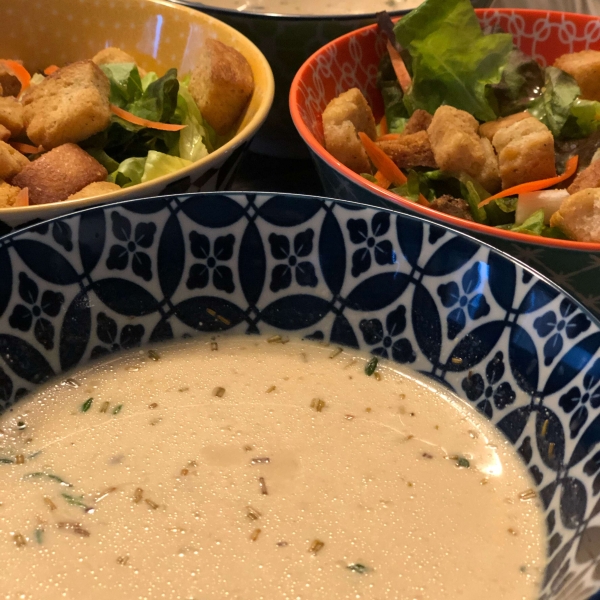 Creamy Cauliflower and Asiago Soup