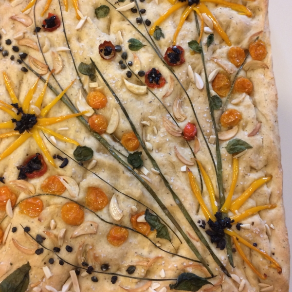 Decorated Focaccia Bread