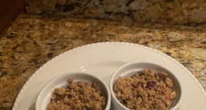 Apple Crisp with Cranberry Sauce