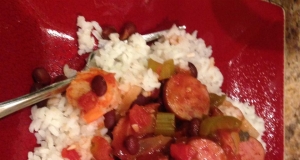 Slow Cooker Creole Black Beans and Sausage