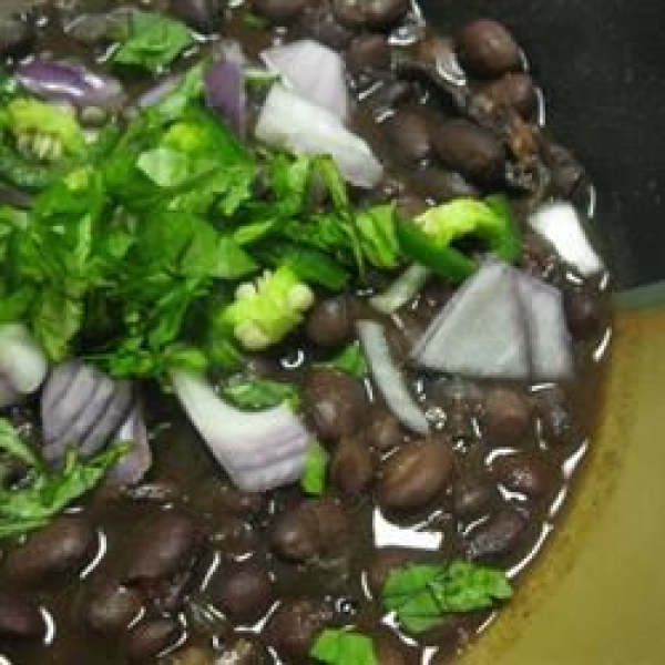 Slow Cooker Creole Black Beans and Sausage