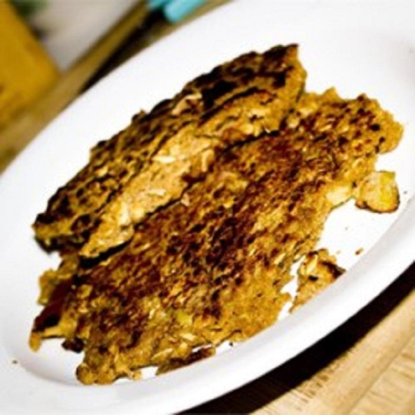 (No Sugar Added) Garbanzo Flour Pancakes with Apple