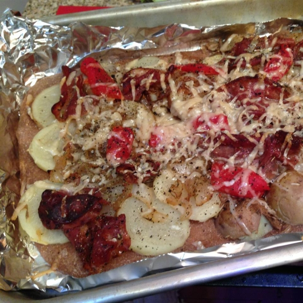 Prosciutto and Potato Pizza