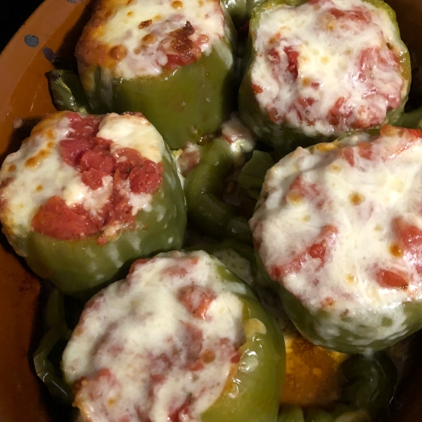 Bison and Brown Rice Stuffed Peppers