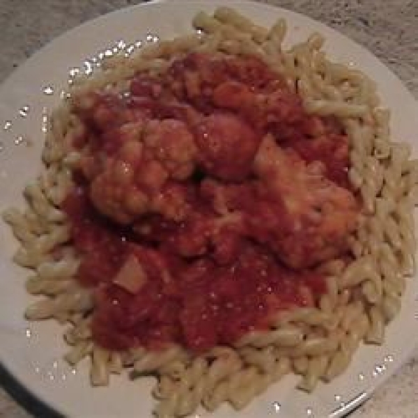 Spaghetti Sauce with Cauliflower