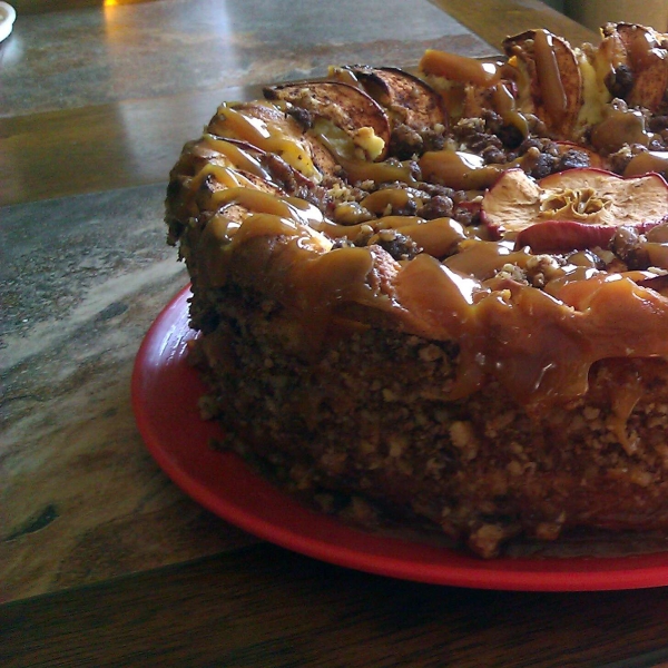 Caramel-Apple-Walnut Cheesecake