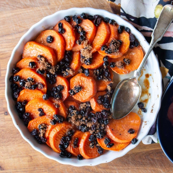 Sweet Potatoes with Brandy and Raisins