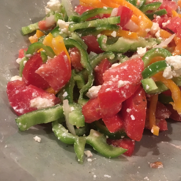 Bell Pepper, Tomato, and Feta Salad