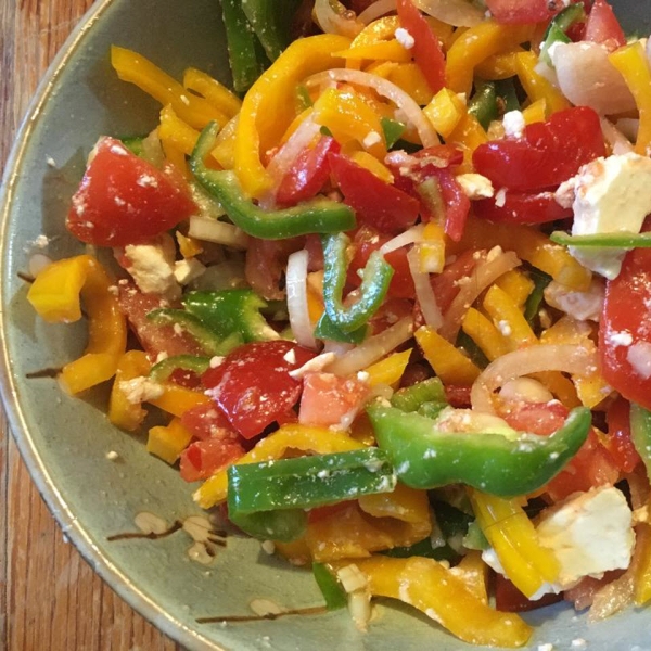 Bell Pepper, Tomato, and Feta Salad