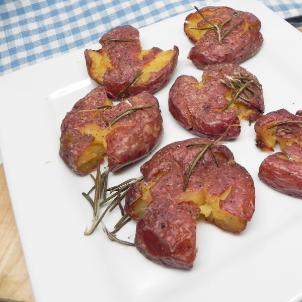 Smashed Rosemary Potatoes