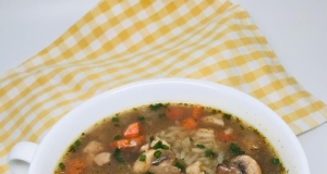 Cremini Mushroom and Rice Soup