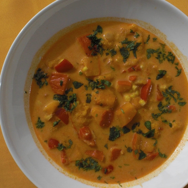 Vegan Pumpkin Soup with Coconut Milk