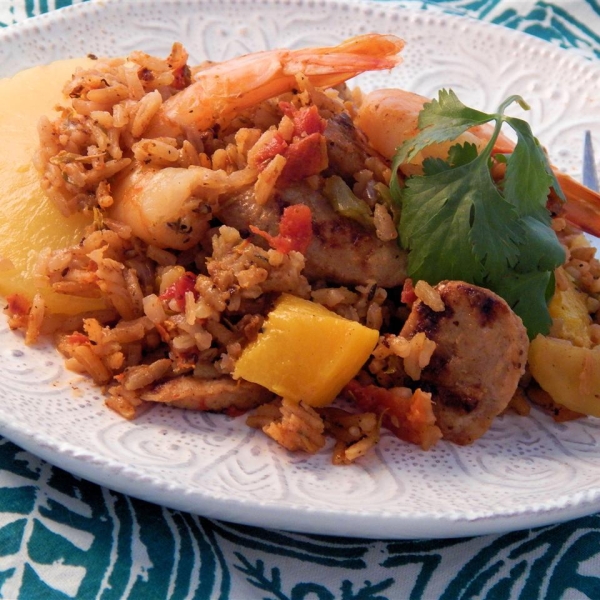 Jambalaya with Fresh Fruit