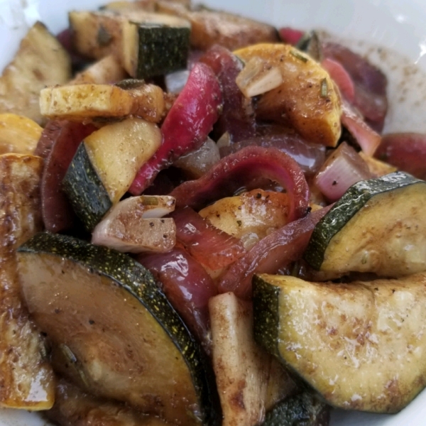 Broiled Summer Squash With Radish