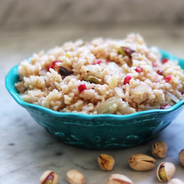 Middle Eastern Rice Pilaf with Pomegranate