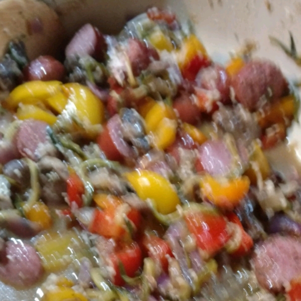 Turkey Polish Sausage and Peppers