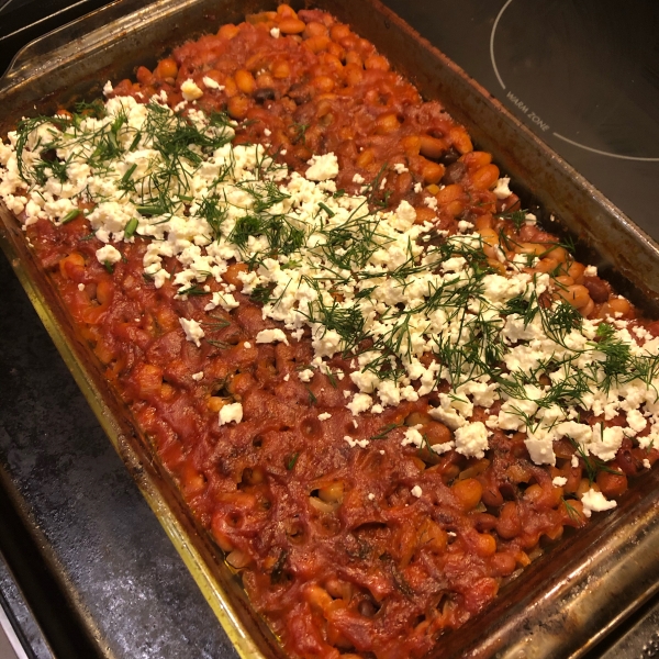 My Big Fat Greek Baked Beans