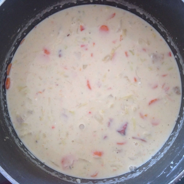 Cabbage and Corned Beef Chowder