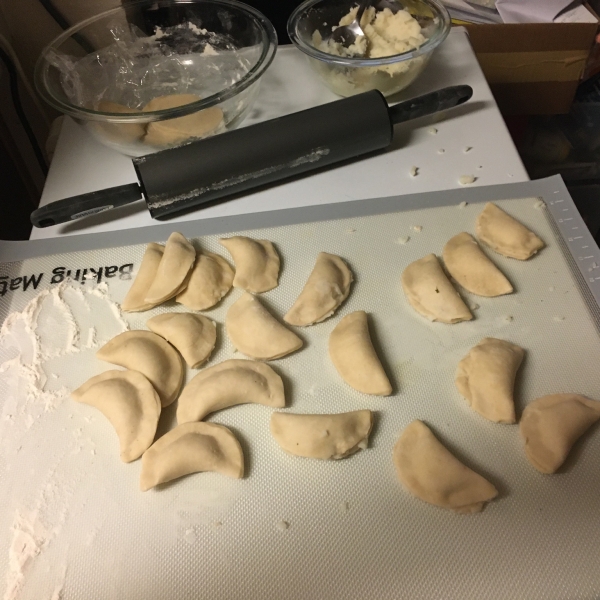 Shortcut Potato Onion Perogies