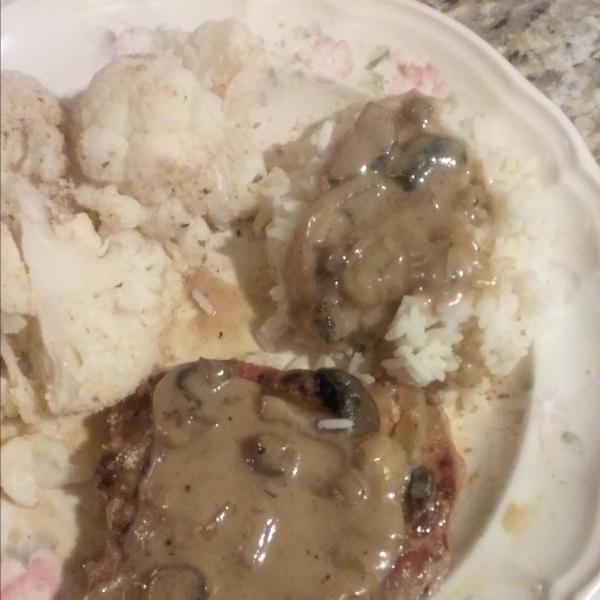 Pork Chops in a Mushroom Wine Sauce