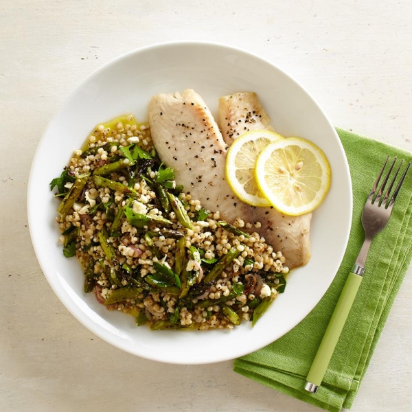 Sorghum Pilaf with Roasted Asparagus