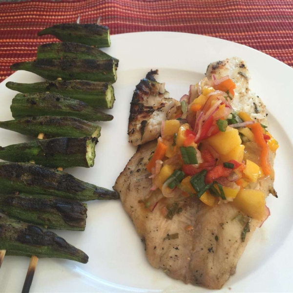 Grilled Okra