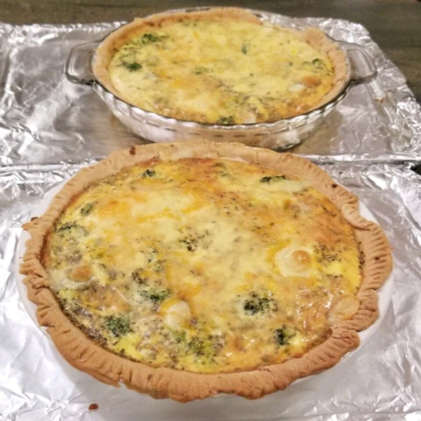 Broccoli and Cheddar Quiche