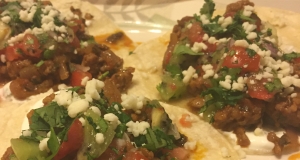 Poblano and Ground Pork Tacos