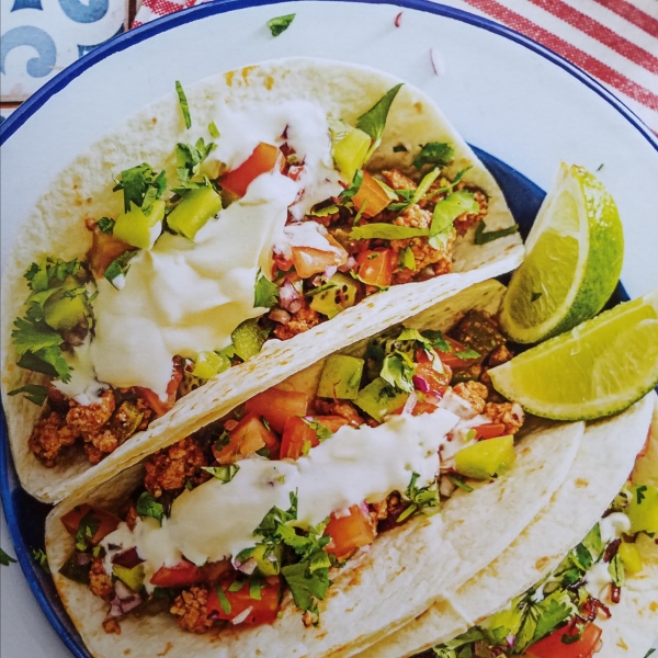 Poblano and Ground Pork Tacos