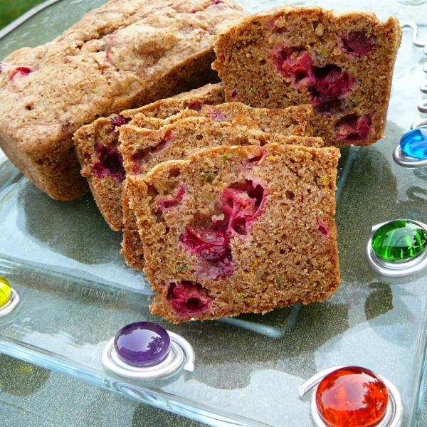 Citrus Cranberry Zucchini Bread