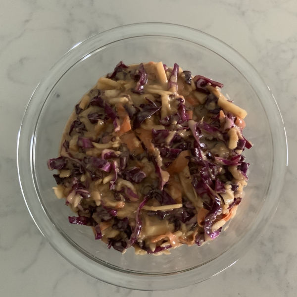 Purple Apple Slaw with Peanut Butter Dressing