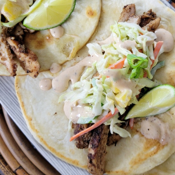 Jerk Chicken Soft Tacos
