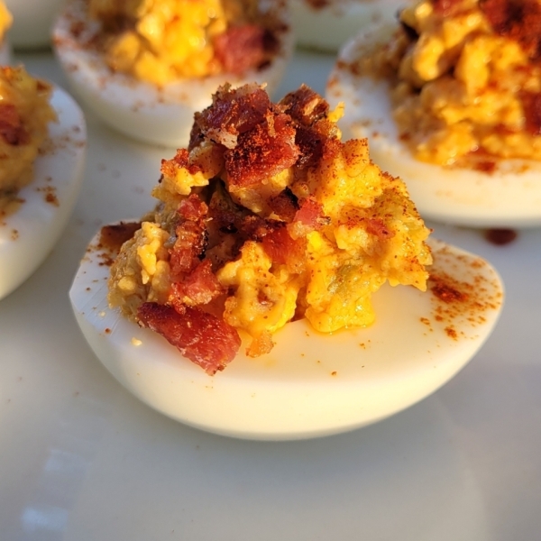 Sweet and Savory Peanut Butter Deviled Eggs
