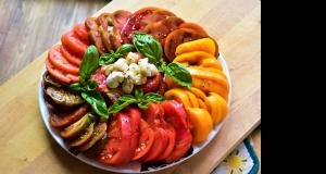 Heirloom Tomato Salad with Mozzarella and Basil