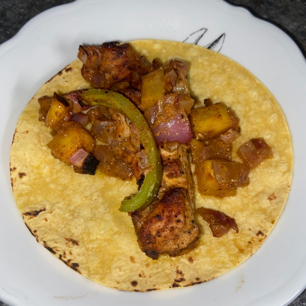 Sheet Pan Chicken Mango Fajitas