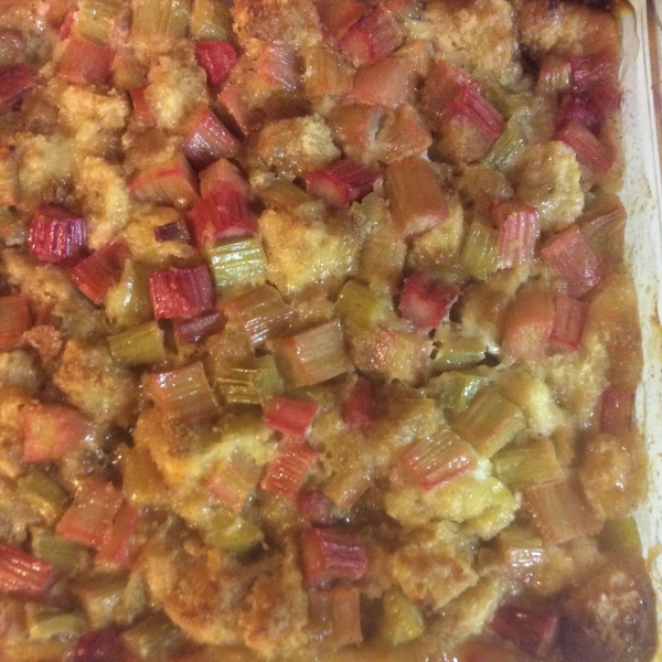 Outstanding Rhubarb Bread Pudding