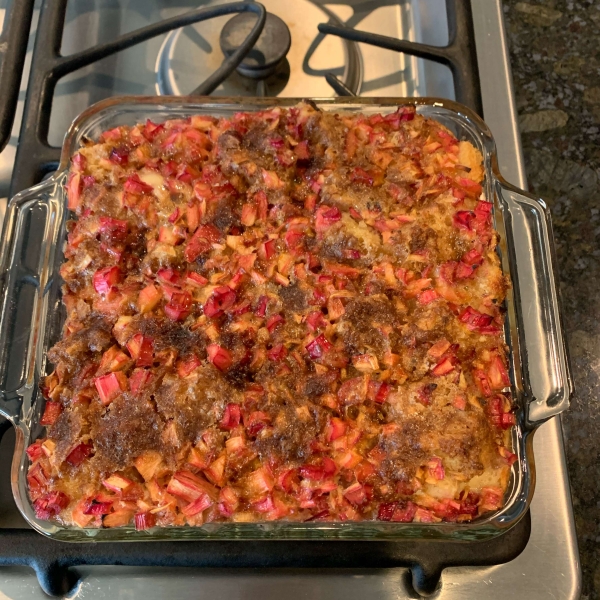 Outstanding Rhubarb Bread Pudding