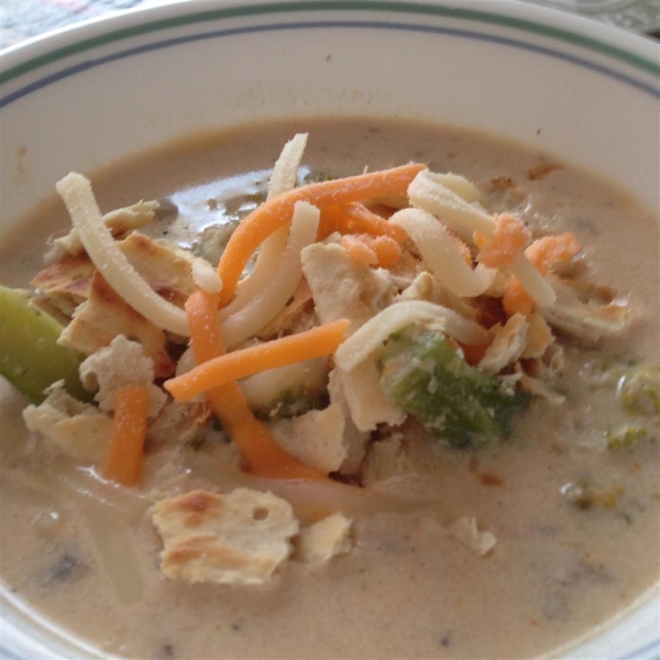 Creamed Broccoli and Mushroom Soup