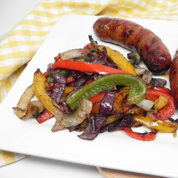 Grilled Italian Sausage with Peppers and Onions