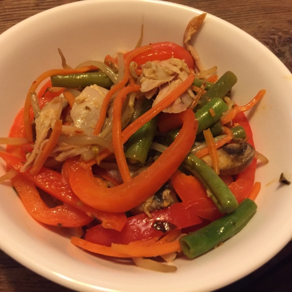 NP's Spicy Thai Basil Chicken and Veggies