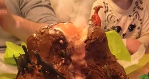 Erupting Volcano Cake