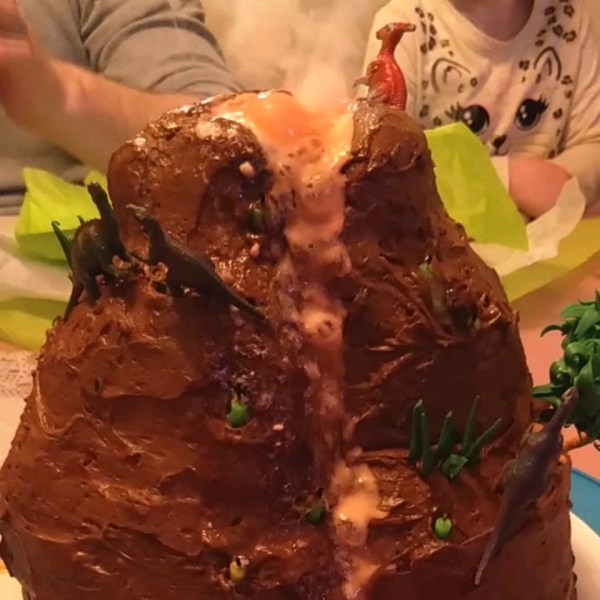 Erupting Volcano Cake