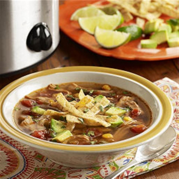 Slow Cooker Chicken Tortilla Soup from RO*TEL
