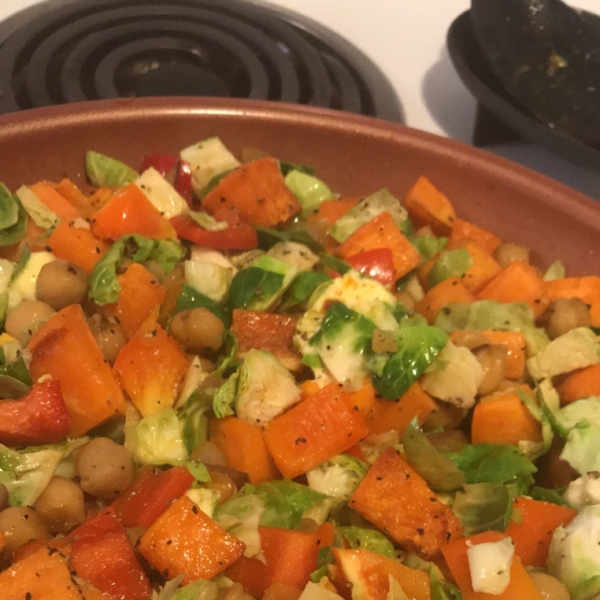 Vegan Cajun Chickpeas and Sauteed Vegetables